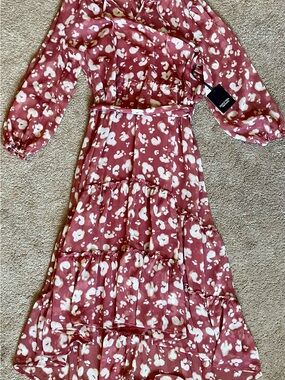 Simply Vera Vera Wang Floral Tiered Long Sleeve Dress